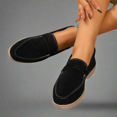 Hannah | Handgemaakte elegante suède mocassins