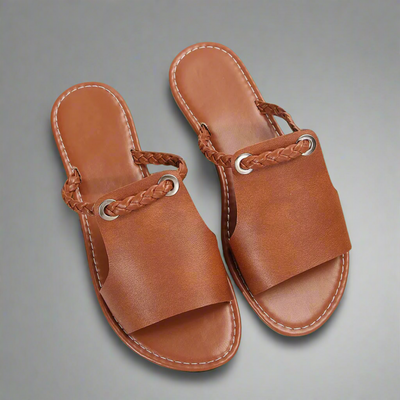 Katelina | Handgemaakte platte sandalen van eersteklas materiaal