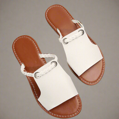 Katelina | Handgemaakte platte sandalen van eersteklas materiaal