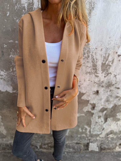 ELISA | Casual Single Breasted Blazer met Capuchon