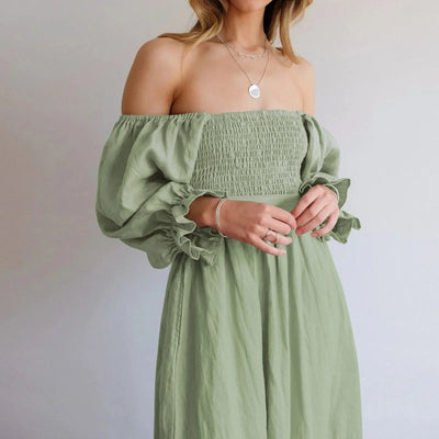 Valentina | Franse Jurk Met Ruches Mouwen